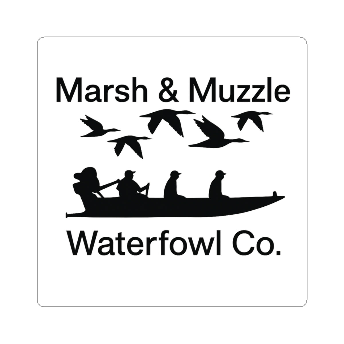 Marsh & Muzzle Waterfowl Co. Sticker — Hunting Duck Decal