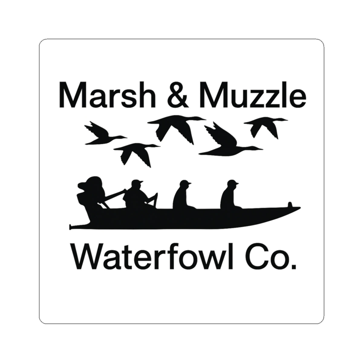 Marsh & Muzzle Waterfowl Co. Sticker — Hunting Duck Decal