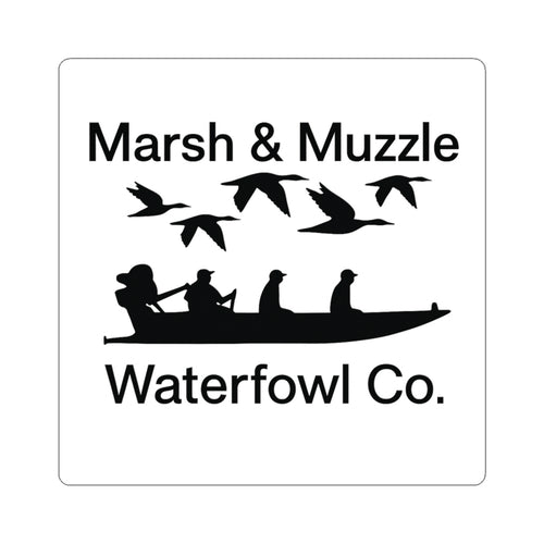Marsh & Muzzle Waterfowl Co. Sticker — Hunting Duck Decal