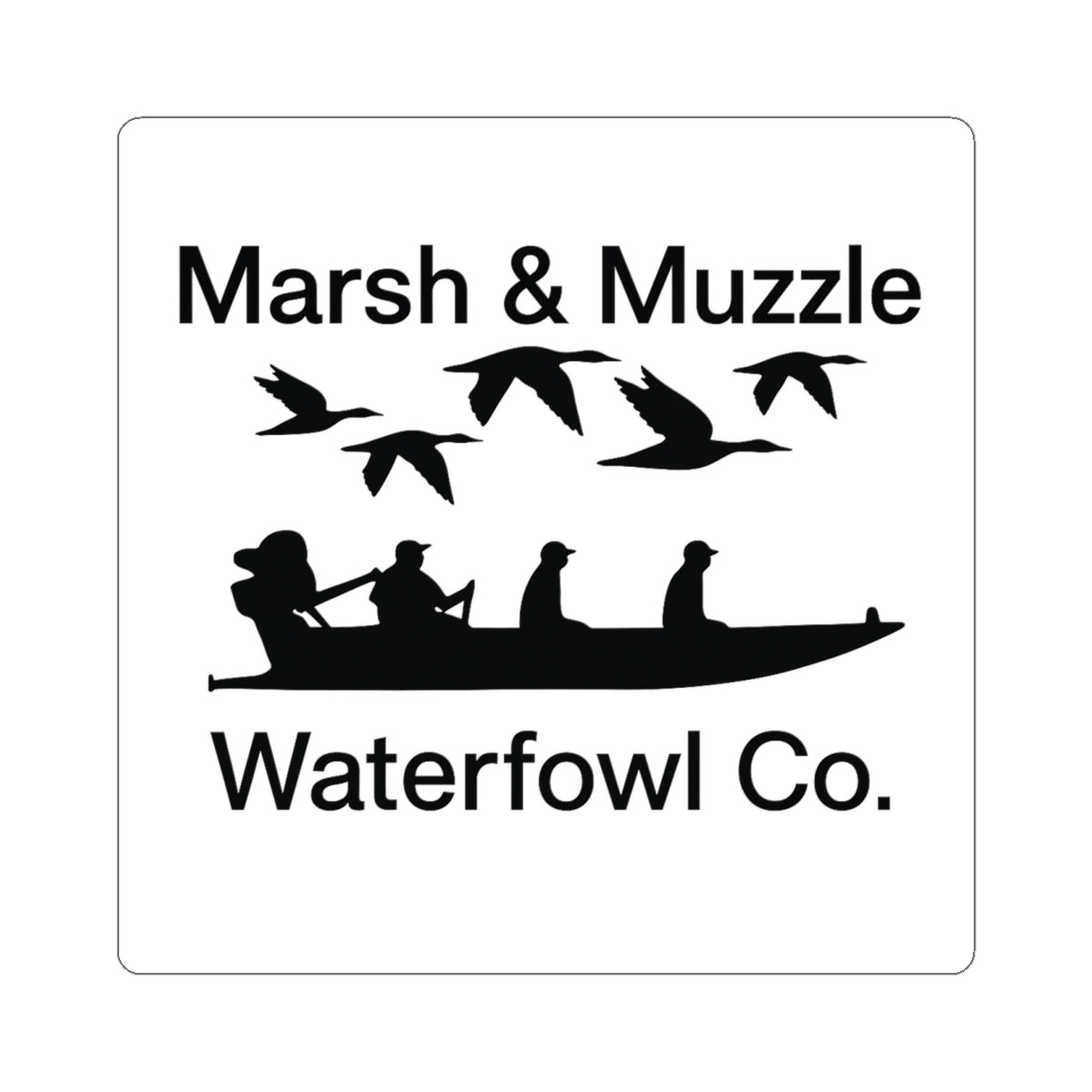 Marsh & Muzzle Waterfowl Co. Sticker — Hunting Duck Decal