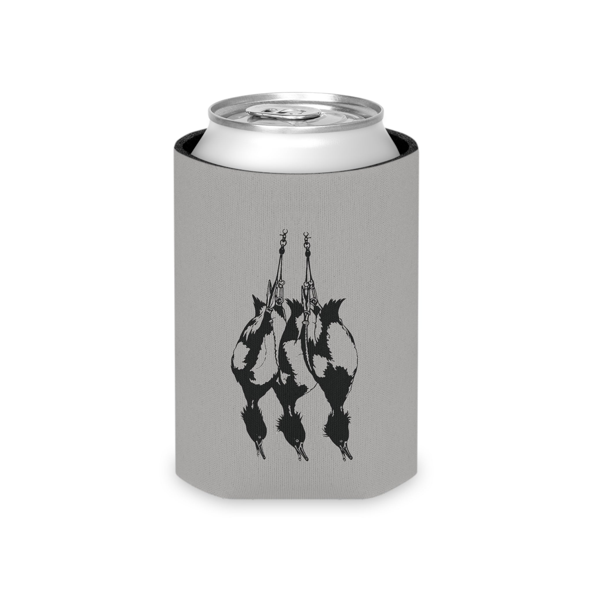 Can Cooler - Vintage Duck Hunt Hanging Ducks Design